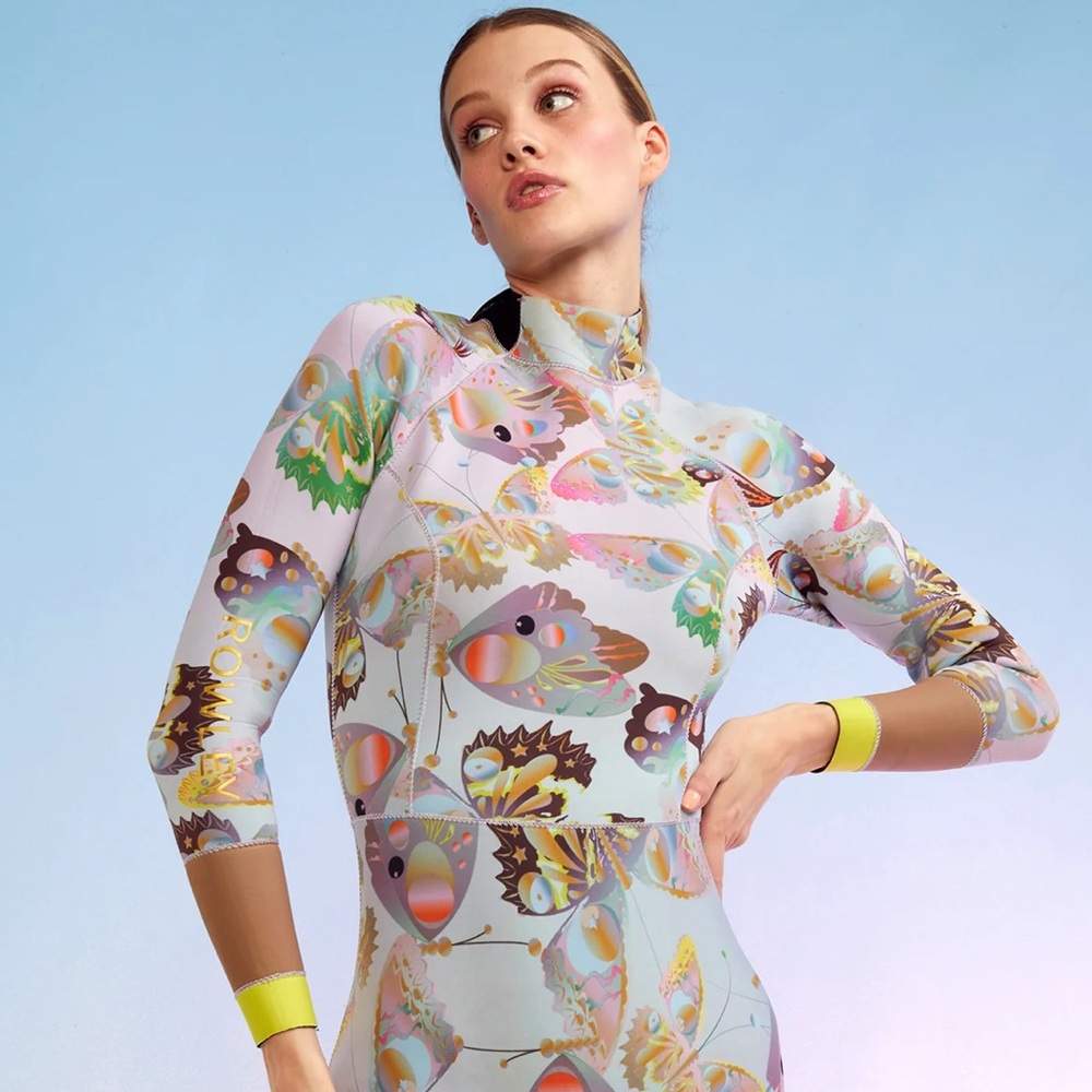 NWT Cynthia Rowley Multicolor Butterfly Wetsuit Sz S